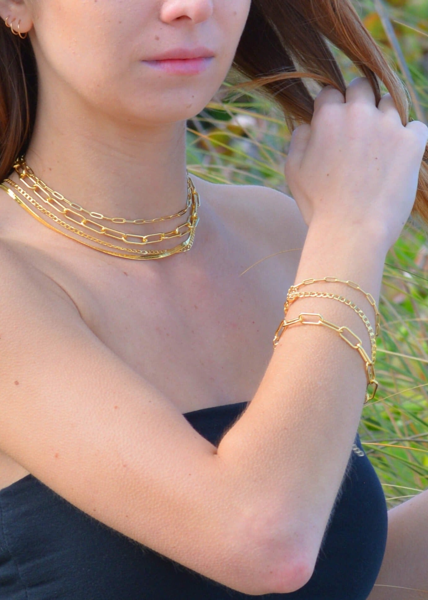 24K Gold Filled Bracelet Hypoallergenic Waterproof Handmade