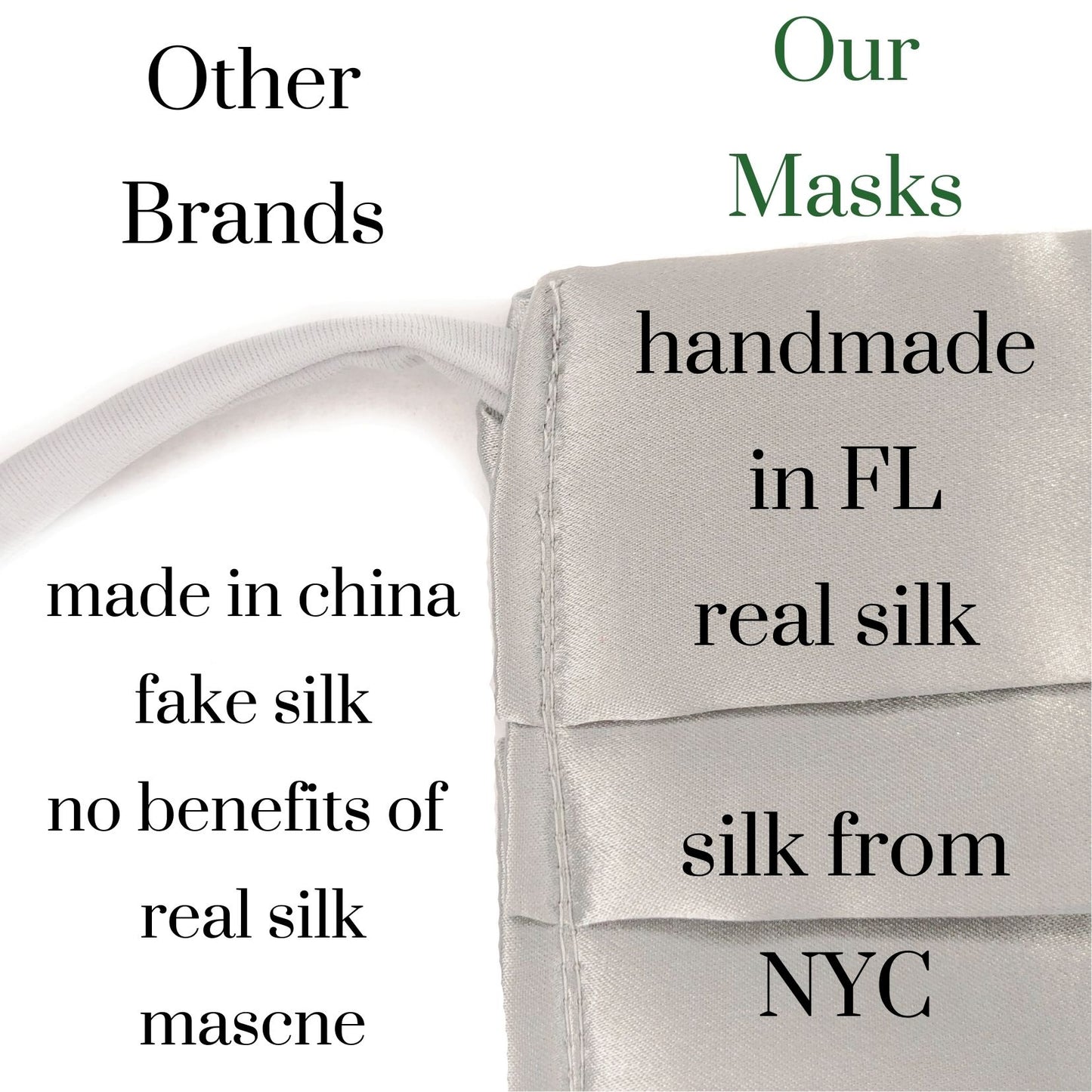 Pure Silk Face Mask Anti Acne Hypoallergenic