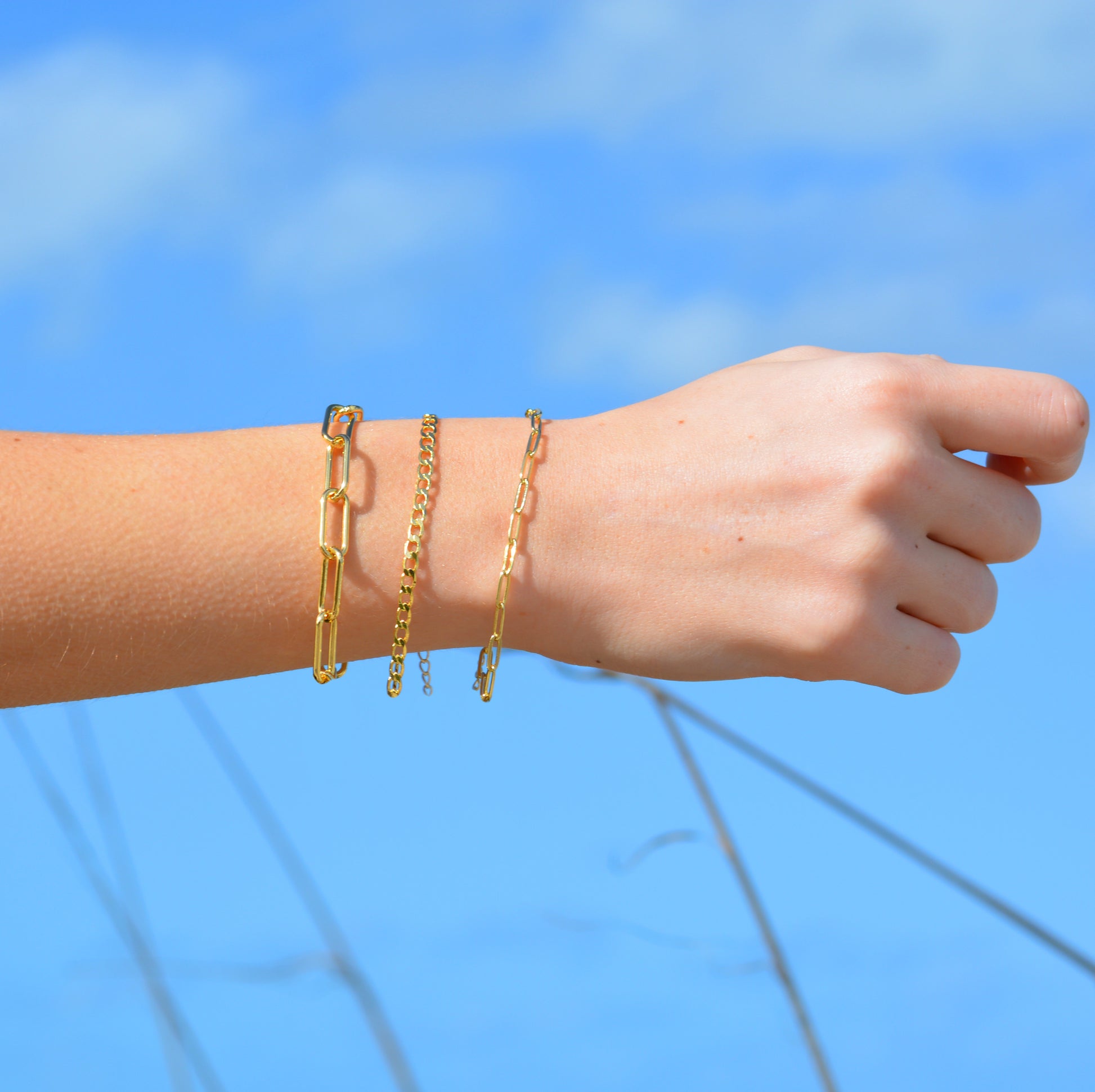 HERCO 24K Gold Wheat Chain Bracelets - HERCO